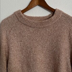 LOFT Soft Textured Knit in Rose and Gold